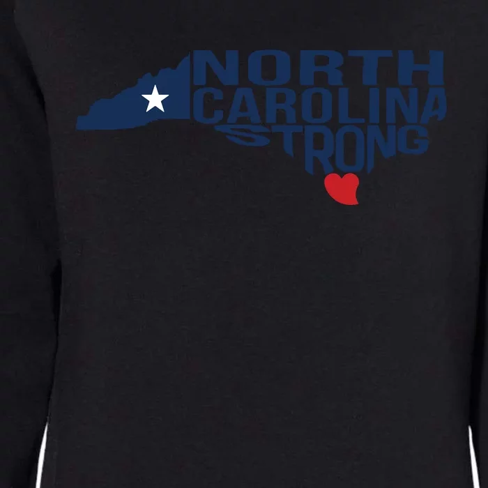 North Carolina Strong With Nc State And Love North Carolina Womens California Wash Sweatshirt