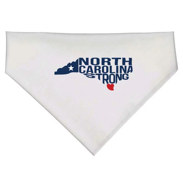 North Carolina Strong With Nc State And Love North Carolina USA-Made Doggie Bandana