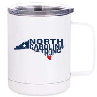 North Carolina Strong With Nc State And Love North Carolina 12 oz Stainless Steel Tumbler Cup