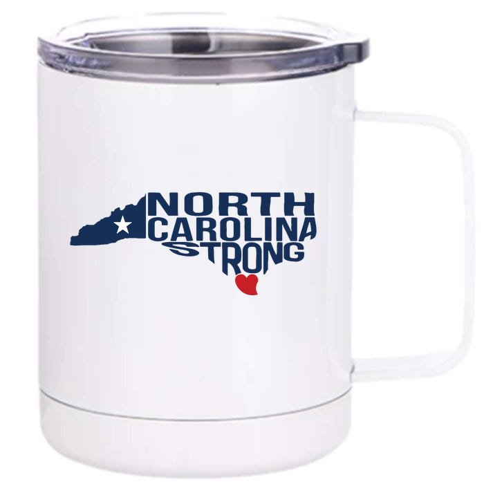 North Carolina Strong With Nc State And Love North Carolina 12 oz Stainless Steel Tumbler Cup