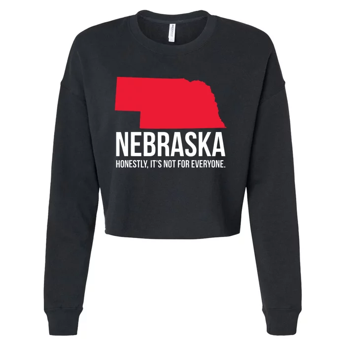 Native Cornhusker State Funny I Love Nebraska Cropped Pullover Crew