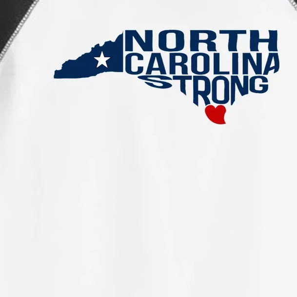 North Carolina Strong With Nc State And Love North Carolina Toddler Fine Jersey T-Shirt