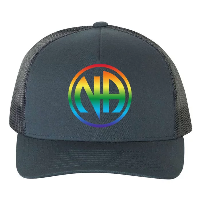 Narcotics Clean Sober Na Aa Recovery Proud Sobriety Lgbt Gay Yupoong Adult 5-Panel Trucker Hat