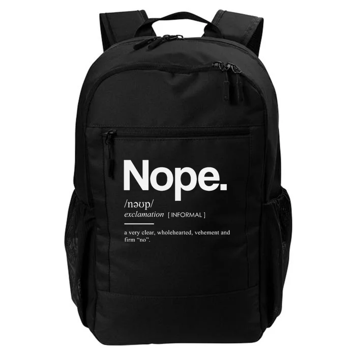 Nope Cute Sassy Daily Commute Backpack