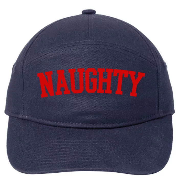 Naughty Christmas Santa 7-Panel Snapback Hat