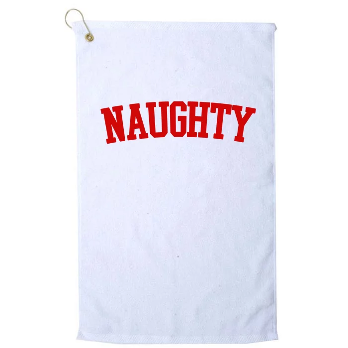 Naughty Christmas Santa Platinum Collection Golf Towel