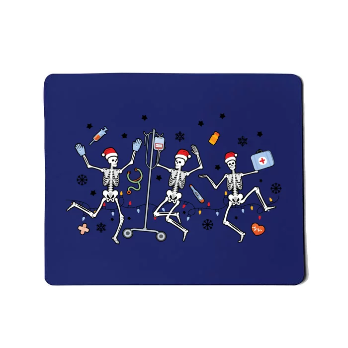 Nurse Christmas Skeleton Dancing Skeleton Skull Nurses Xmas Gift Mousepad