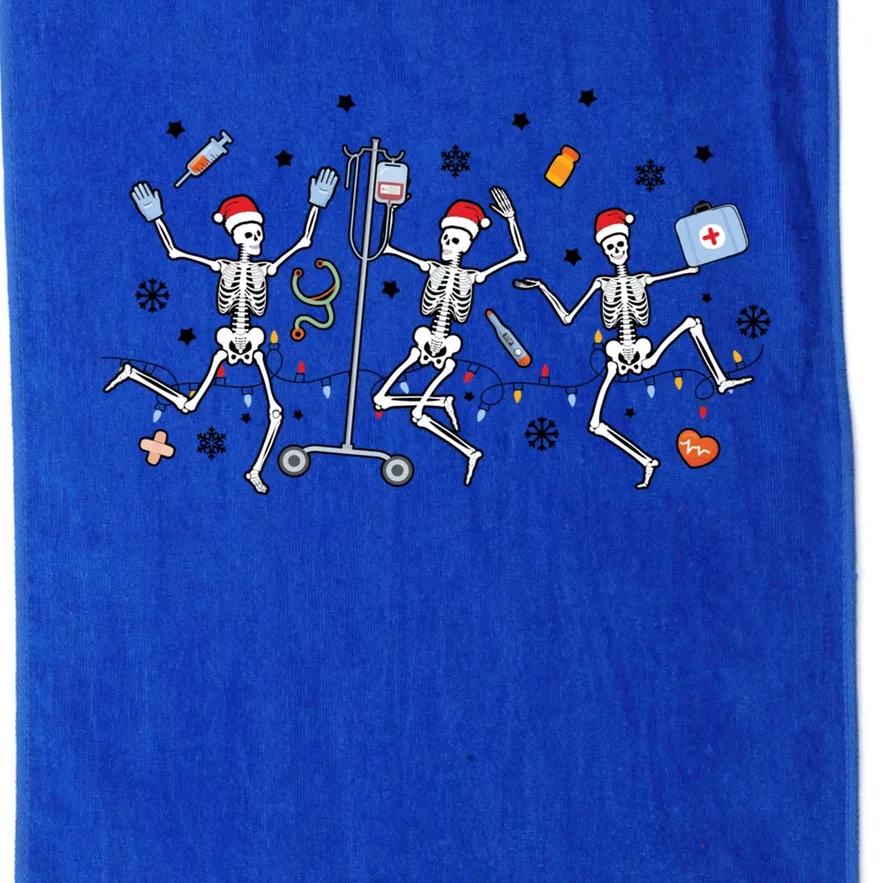 Nurse Christmas Skeleton Dancing Skeleton Skull Nurses Xmas Gift Platinum Collection Golf Towel