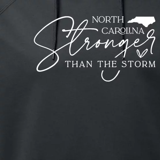 North Carolina Stronger Then The Storm Performance Fleece Hoodie