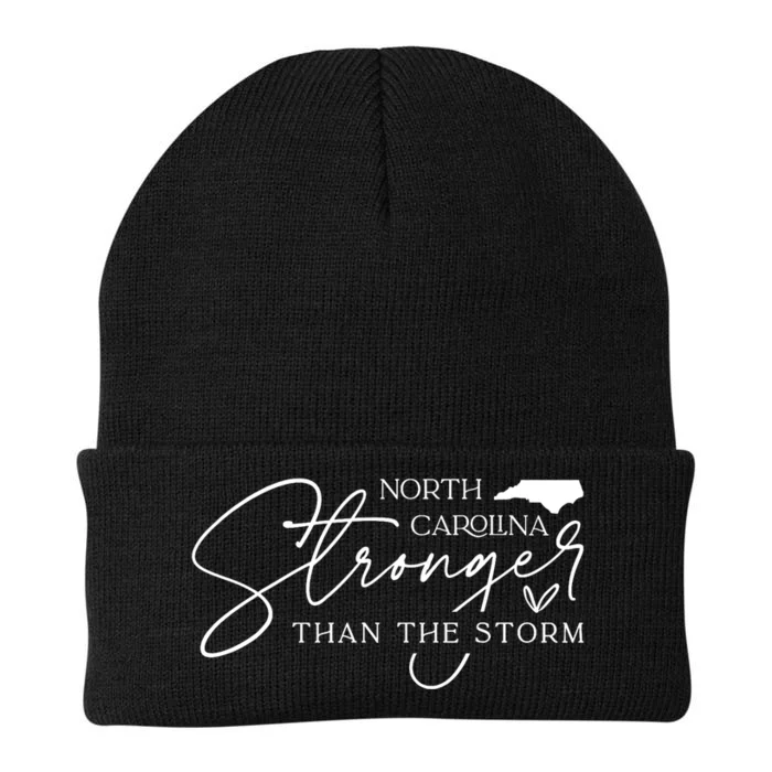 North Carolina Stronger Then The Storm Knit Cap Winter Beanie