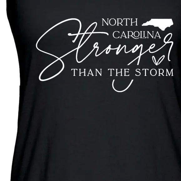 North Carolina Stronger Then The Storm Ladies Essential Flowy Tank