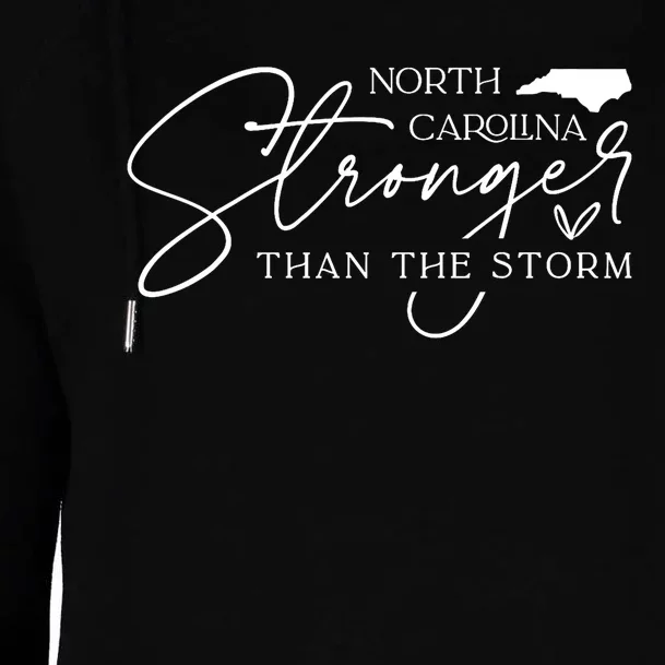 North Carolina Stronger Then The Storm Womens Funnel Neck Pullover Hood