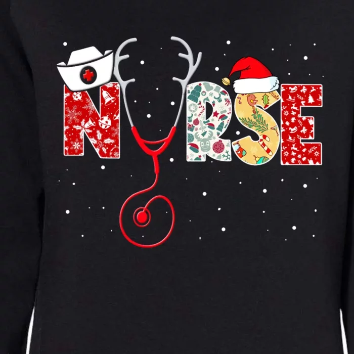 Nurse Christmas Stethoscope Nursing Xmas Scrub Top Gift Womens California Wash Sweatshirt