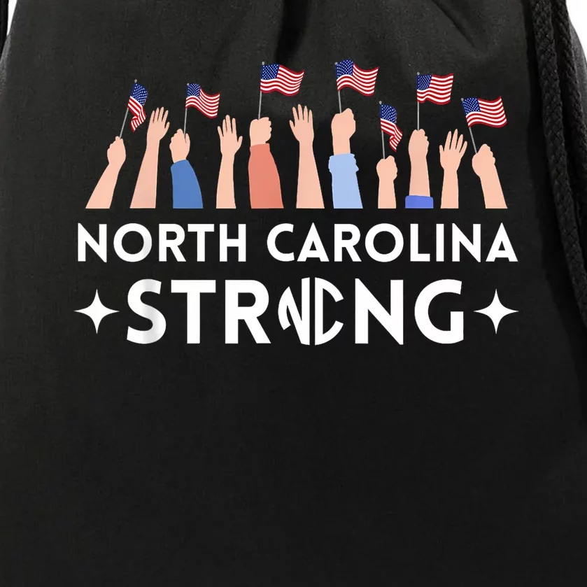 North Carolina Strong Support Nc Flag Drawstring Bag