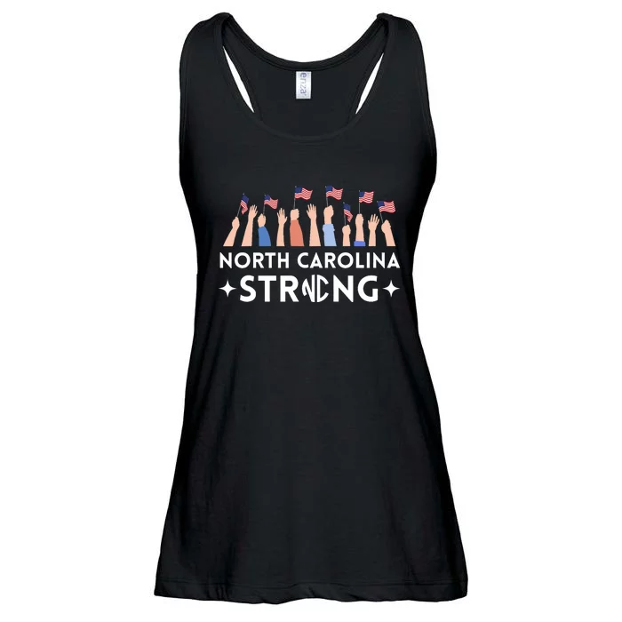 North Carolina Strong Support Nc Flag Ladies Essential Flowy Tank