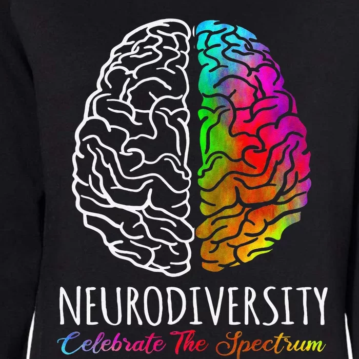 Neurodiversity Celebrate The Spectrum Brain Autism Awareness Womens California Wash Sweatshirt