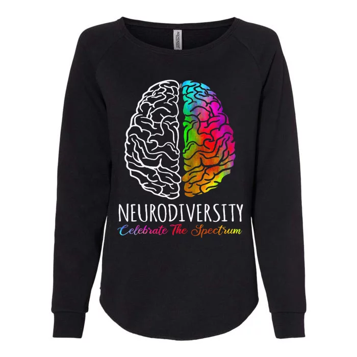 Neurodiversity Celebrate The Spectrum Brain Autism Awareness Womens California Wash Sweatshirt