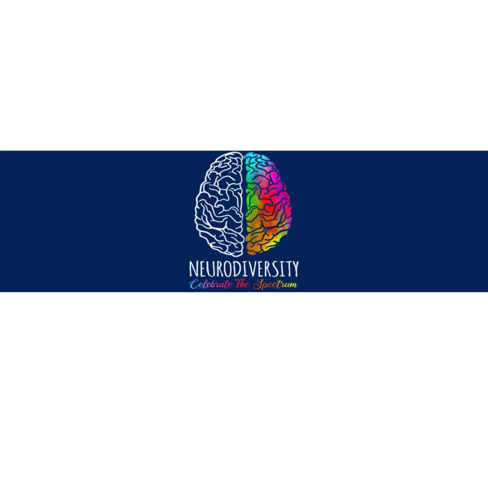 Neurodiversity Celebrate The Spectrum Brain Autism Awareness Bumper Sticker