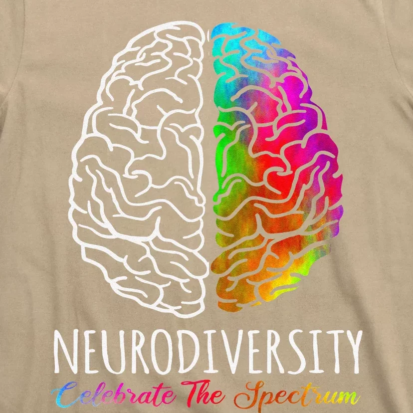 Neurodiversity Celebrate The Spectrum Brain Autism Awareness T-Shirt