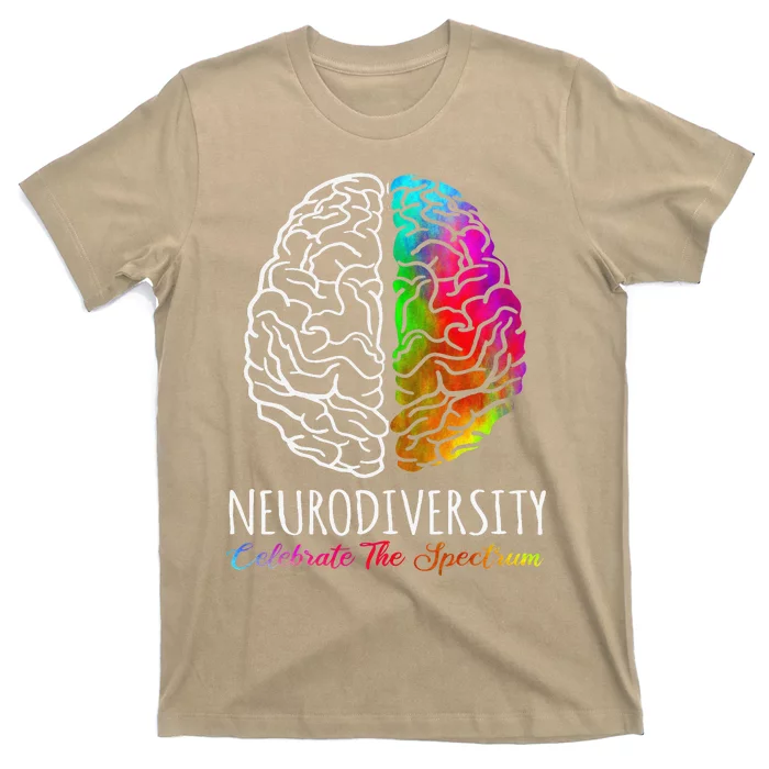 Neurodiversity Celebrate The Spectrum Brain Autism Awareness T-Shirt