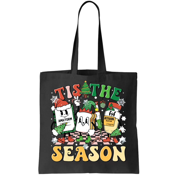 Nurse Christmas Tree Nurses Xmas Winter Scrub Rn Women Tote Bag