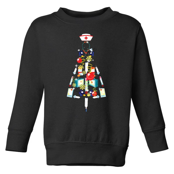 Nurse Christmas Tree Rn Registered Nursing Cool Xmas Gifts Toddler Sweatshirt