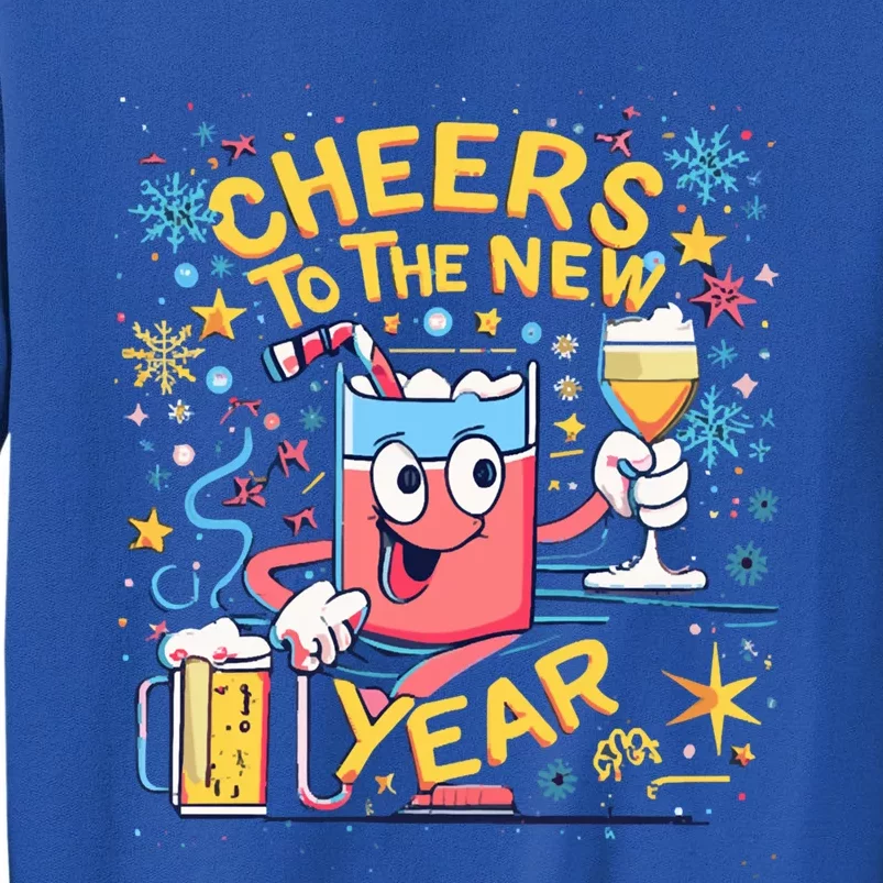 Nye Cheers To The New Year Happy Winter Holiday 2024 Great Gift Tall Sweatshirt