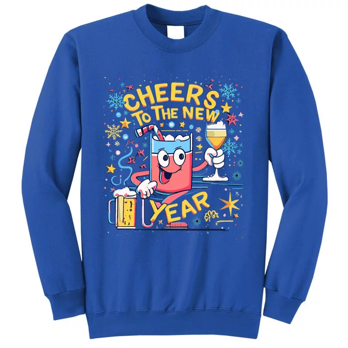 Nye Cheers To The New Year Happy Winter Holiday 2024 Great Gift Tall Sweatshirt