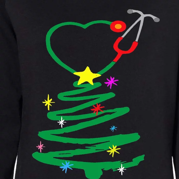 Nurse Christmas Tree Stethoscope Nurses Xmas Scrub First Aid Womens California Wash Sweatshirt