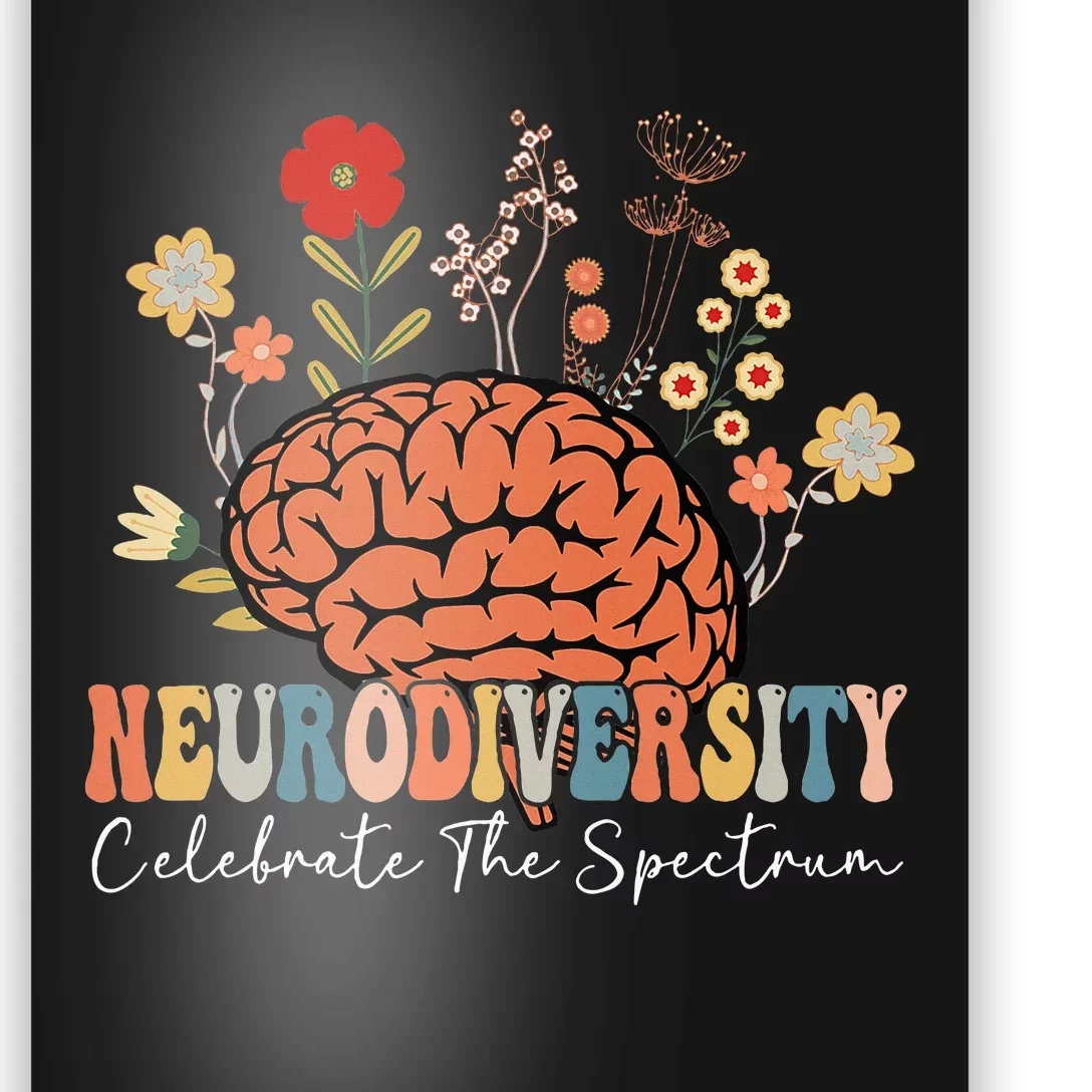 Neurodiversity Celebrate The Spectrum Brain Autism Awareness Poster