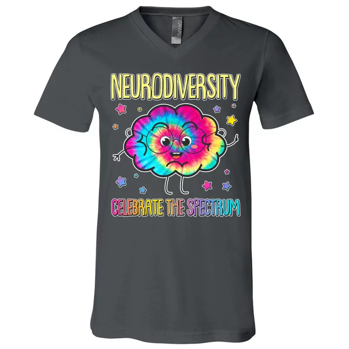 Neurodiversity Celebrate The Spectrum V-Neck T-Shirt