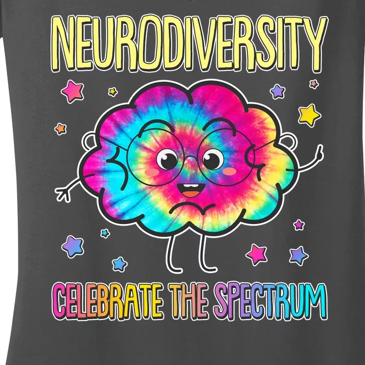 Neurodiversity Celebrate The Spectrum Women's V-Neck T-Shirt