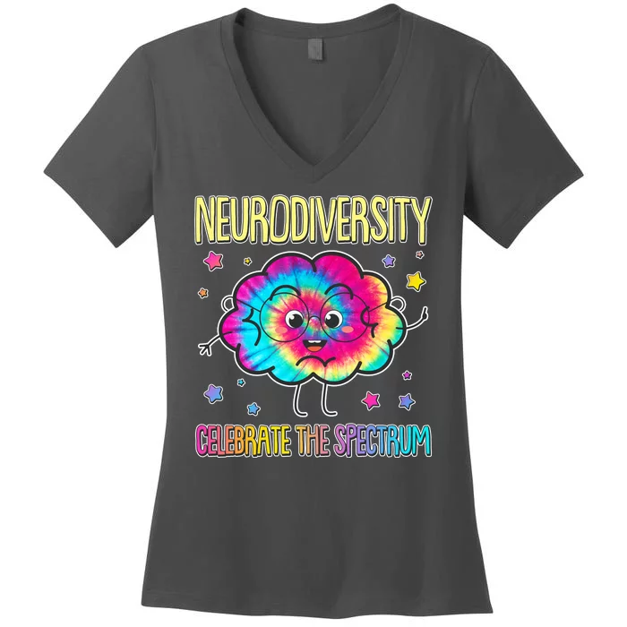 Neurodiversity Celebrate The Spectrum Women's V-Neck T-Shirt