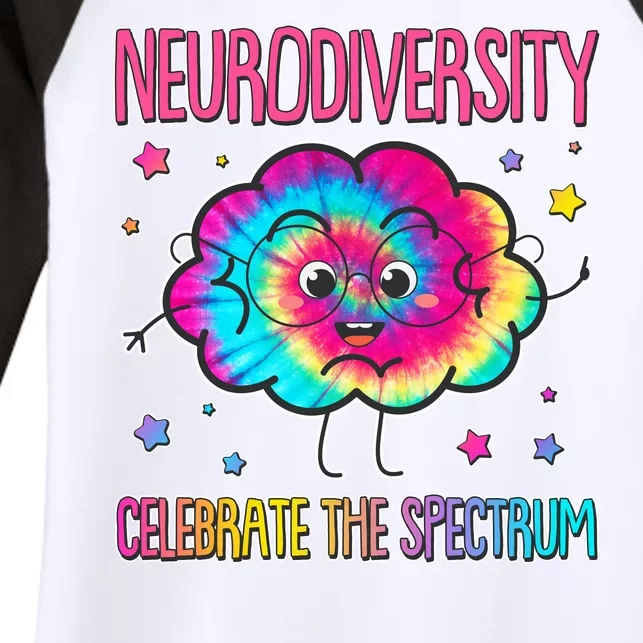 Neurodiversity Celebrate The Spectrum Women's Tri-Blend 3/4-Sleeve Raglan Shirt