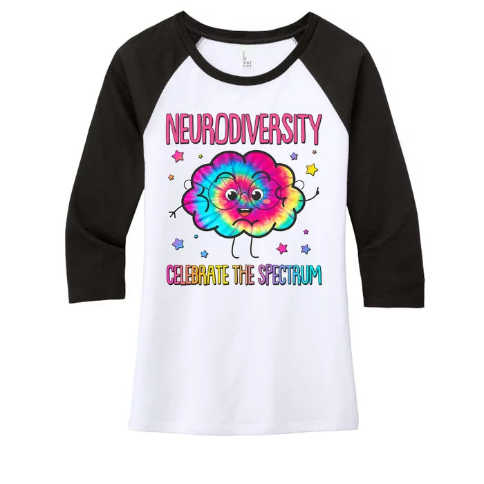 Neurodiversity Celebrate The Spectrum Women's Tri-Blend 3/4-Sleeve Raglan Shirt