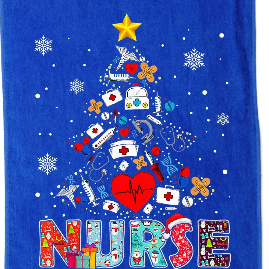 Nurse Christmas Tree Stethoscope RN LPN Scrub Nursing Xmas Platinum Collection Golf Towel