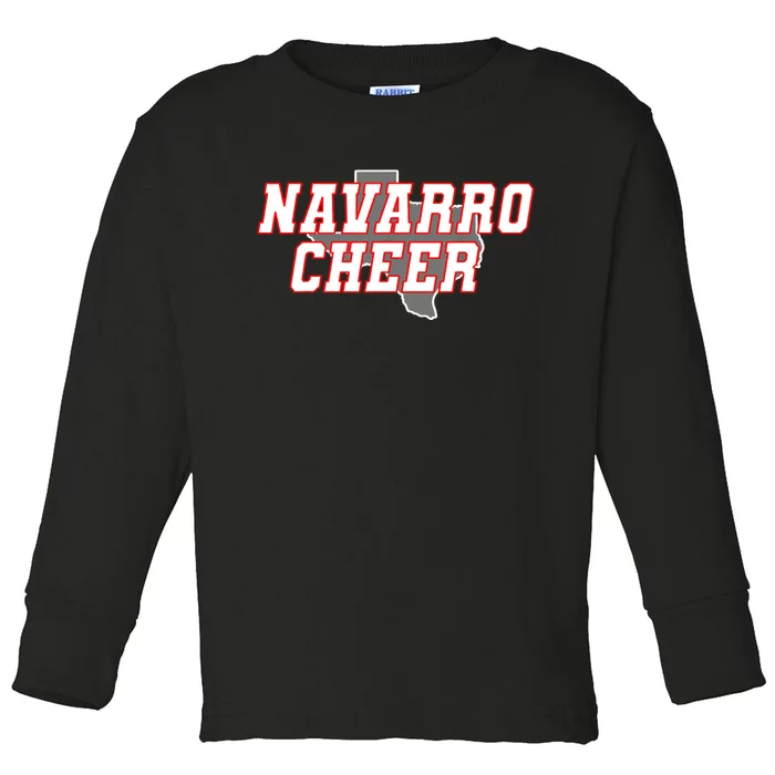 Navarro Cheer Texas Logo Toddler Long Sleeve Shirt