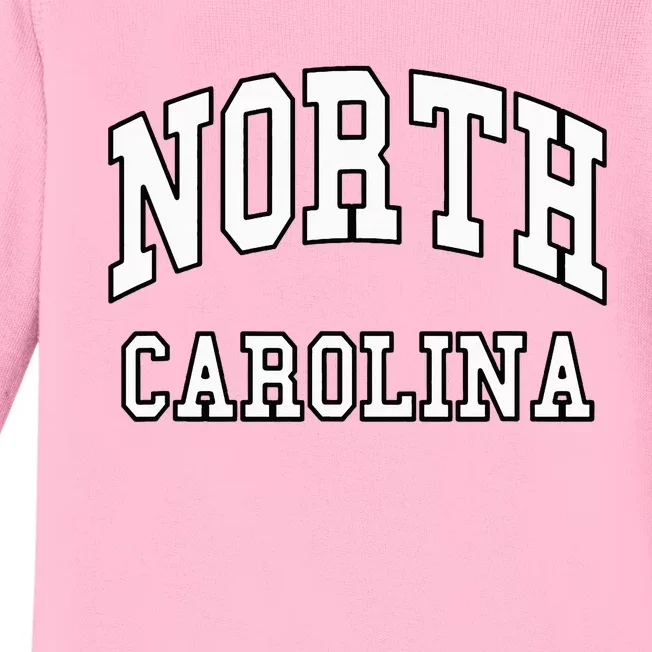 North Carolina Throwback Baby Long Sleeve Bodysuit