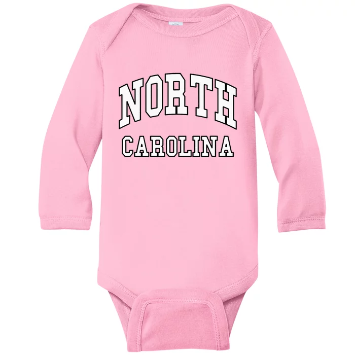 North Carolina Throwback Baby Long Sleeve Bodysuit