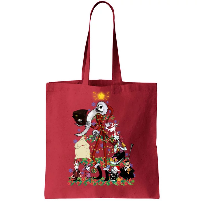 Nightmare Christmas Tree Santa Jack Sally Oogie Boogie Nightmare Tote Bag