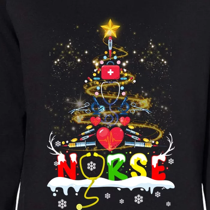 Nurse Christmas Tree Stethoscope Rn Lpn Scrub Nursing Xmas Cool Gift Womens California Wash Sweatshirt