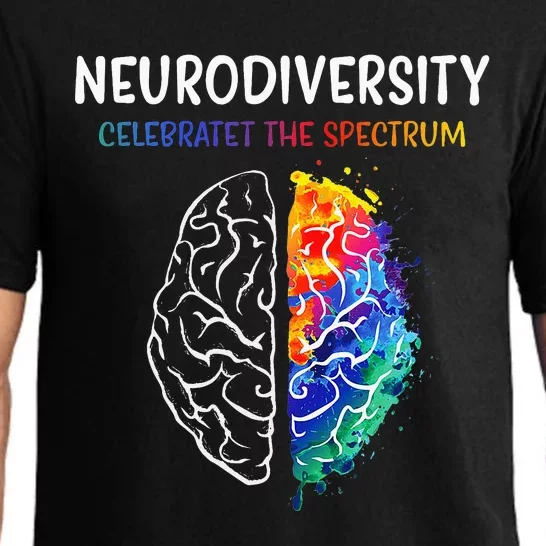 Neurodiversity celebrate the spectrum Brain Autism Awareness Pajama Set