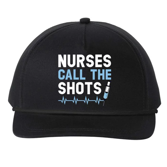 Nurses Call The Shots Certified Nursing Assistant Cna Gift Snapback Five-Panel Rope Hat