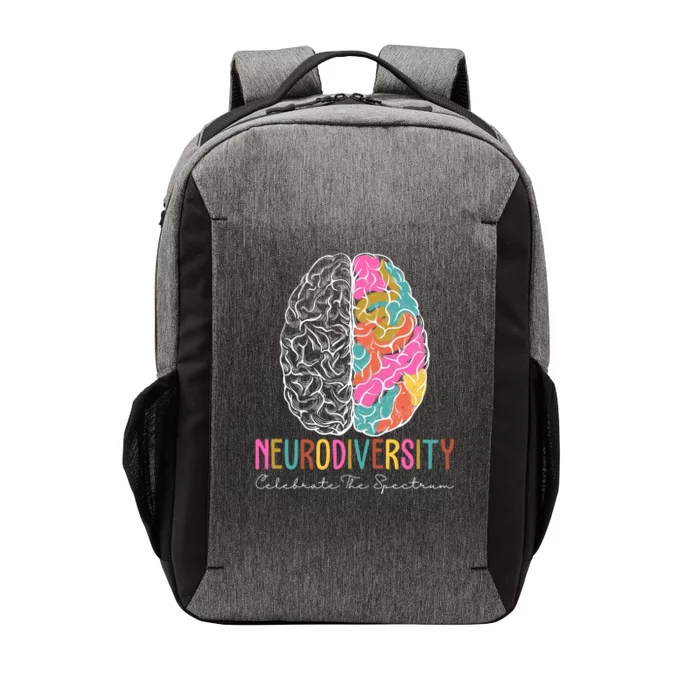 Neurodiversity Celebrate The Spectrum Brain Autism Awareness Vector Backpack