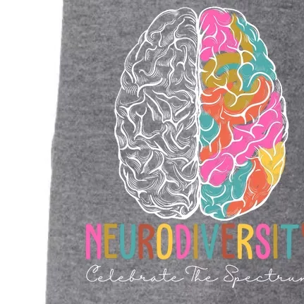 Neurodiversity Celebrate The Spectrum Brain Autism Awareness Doggie 3-End Fleece Hoodie