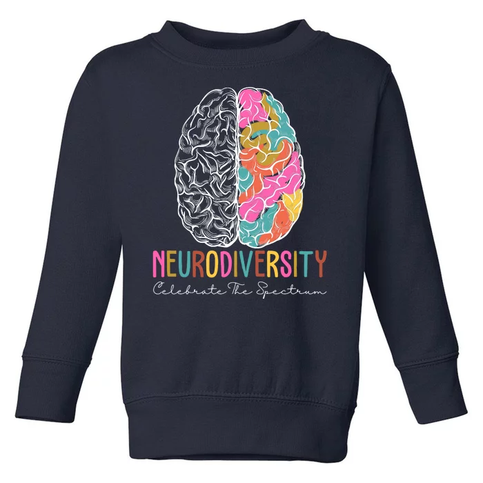 Neurodiversity Celebrate The Spectrum Brain Autism Awareness Toddler Sweatshirt