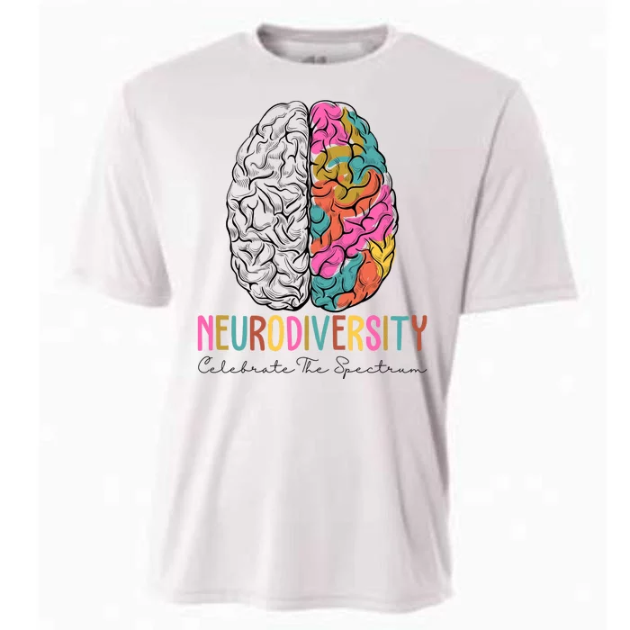 Neurodiversity Celebrate The Spectrum Brain Autism Awareness Cooling Performance Crew T-Shirt