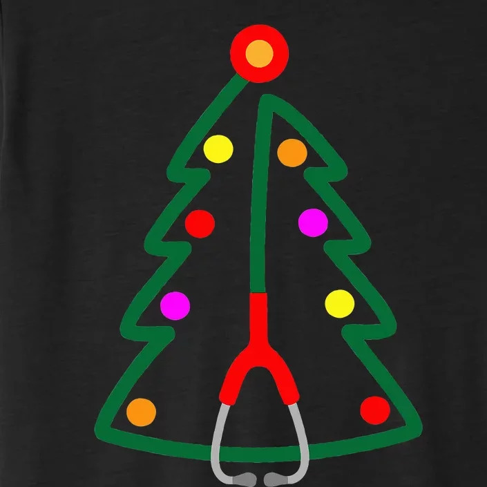 Nurse Christmas Tree Stethoscope Nurses Xmas ChromaSoft Performance T-Shirt