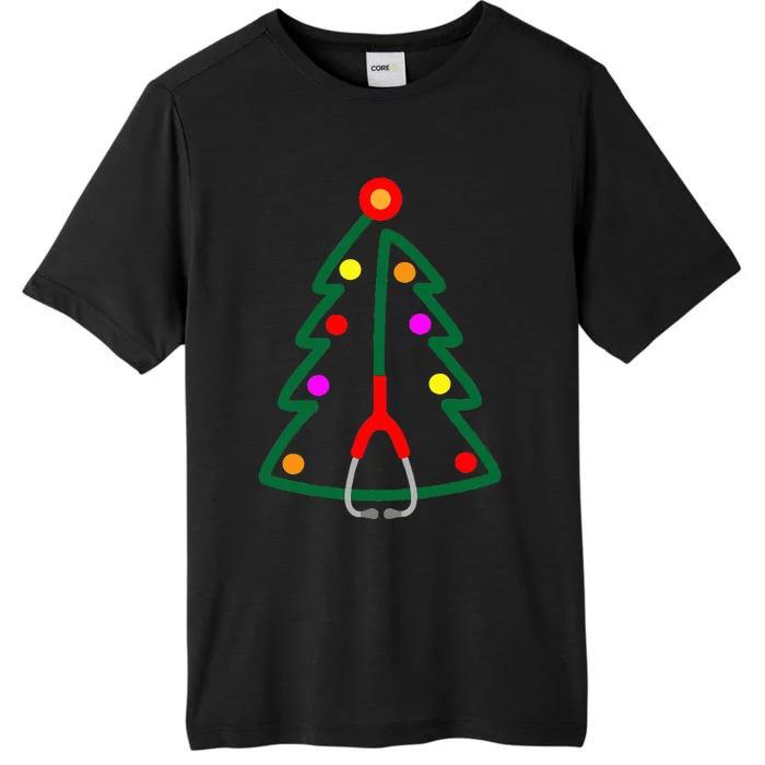 Nurse Christmas Tree Stethoscope Nurses Xmas ChromaSoft Performance T-Shirt