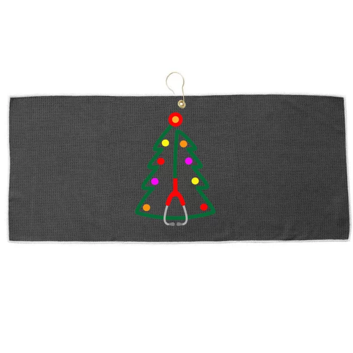 Nurse Christmas Tree Stethoscope Nurses Xmas Large Microfiber Waffle Golf Towel